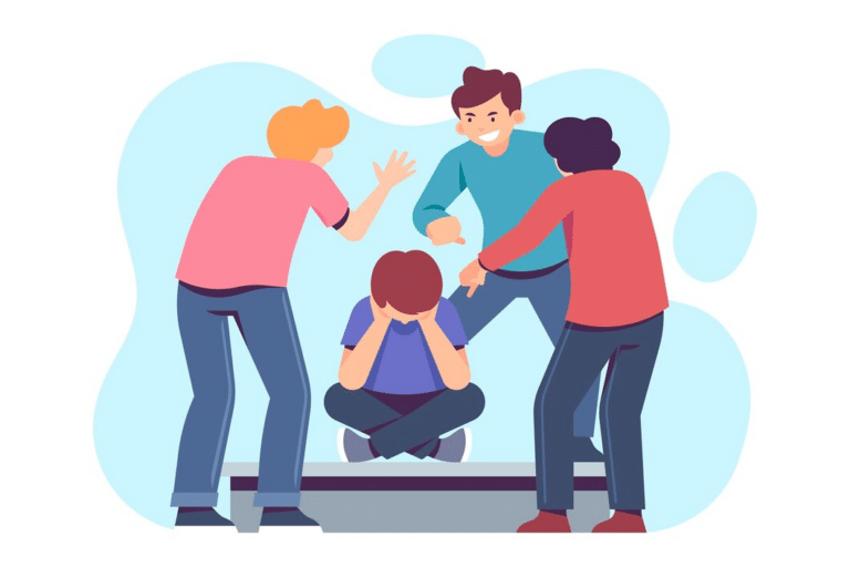An illustration showing social pressure.