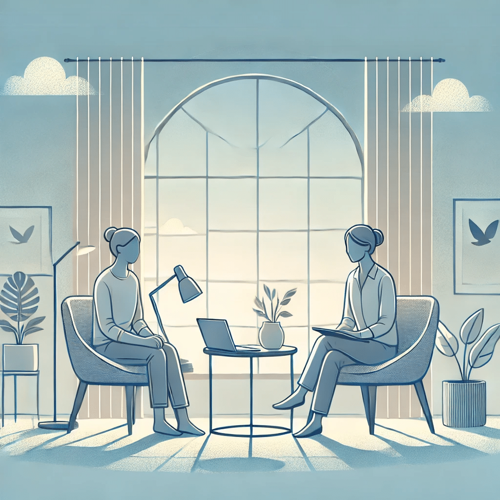 A patient discussing personalized treatment plans with a therapist.
